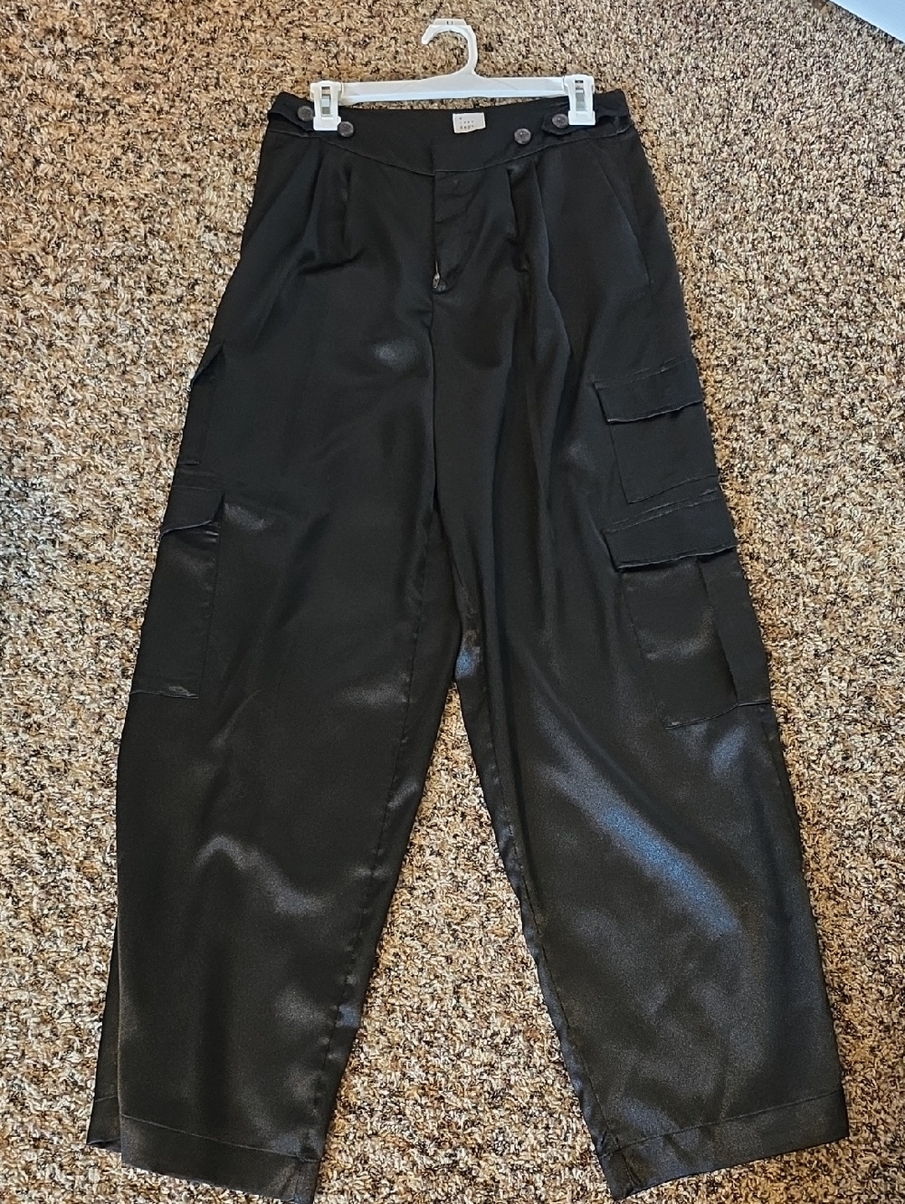 Black Cargo Pants Silk A New Day Size 6
